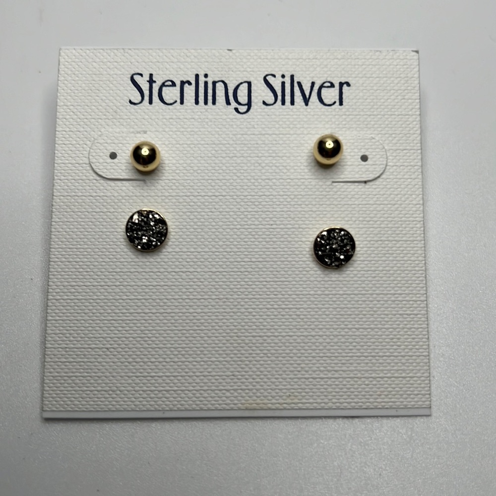 NWT 2 sets of sterling silver pierced earrings!